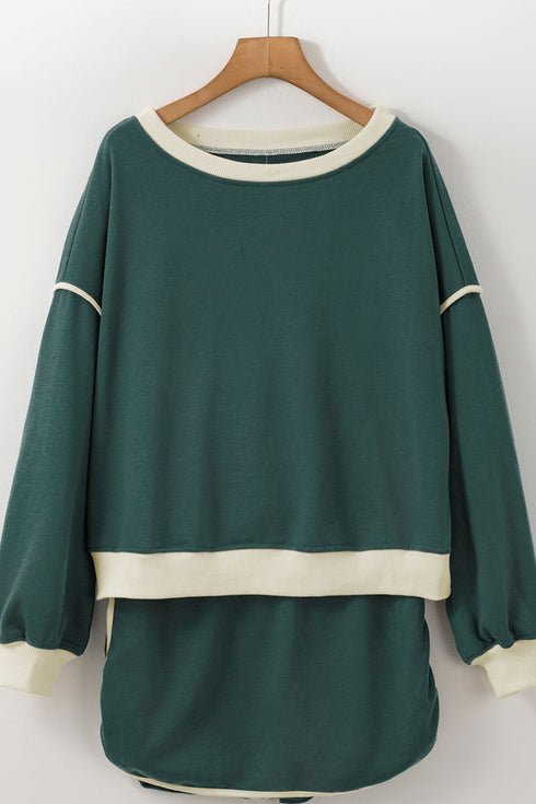 'Beryl' Round Neck Top and Skort Set - Celes Fashion